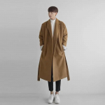 Meeste korea stiilis pikk villane tuulejope L Fits 130-145 Jin