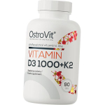 Vitamiinid D3 K2, Vitamiin D3 1000 + K2, Ostrovit 90 tabletti (36250097) 90tab