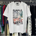 Purple Brand T-s&auml;rk meestele naistele sisse&otilde;mmeldud &uuml;mara kaelusega krae tavalise l&otilde;ikega puuvillast tr&uuml;kiga topid US S-XL rohkem v&auml;rvi XXXXXL kollane