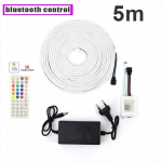 12V RGB Neoon LED-riba Valgus Veekindel Painduv Silikoonlint Bluetoothi rakenduse ja 48 nupuga puldiga Kodu J&otilde;ulupeo Kaunistamiseks 5M mitmev&auml;rviline