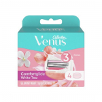 Venus Comfortglide White Tea Raseeriterad, 4 t&uuml;kki (Žilettiga &uuml;hilduv/Seebit&uuml;kk kinnitatud)