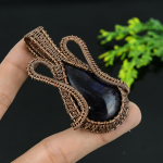 Labradorite Handmade Copper Wire Wrap Jewelry Pendant 2.75 s9b10