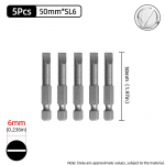 50/100mm 2.0-6.0mm Lamepea Kruvikeeraja Otsikute Komplekt Magnetotsikuga Pilukruvikeeraja Puur 1/4 Tollise Kuuskantvarrega K&auml;si-/Elektrit&ouml;&ouml;riistad