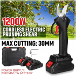 30 mm 600 W juhtmeta elektrilised k&auml;&auml;rid oksak&auml;&auml;rid Puuoksek&auml;&auml;rid Aiat&ouml;&ouml;riistad 7500 mAh 1/2 akuga Only machine