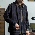 T&ouml;&ouml;riistad Retro Jakk Pestaud Denim Tugeva Mehe Jakk Meeste Trendikas Br&auml;nd Denim S&auml;rk XXXXL must