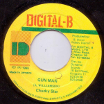 7-tolline vin&uuml;&uuml;lplaat CHUKKI STAR - Gun Man NONE Digital-B 1995 Jamaica Reggae, Ska & Dub Kasutatud