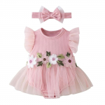 Uus beebit&uuml;drukutele v&otilde;rkkleit, mood, armas lill, lill, lendav varrukas, kost&uuml;&uuml;m Juuste aksessuaarid 74