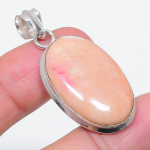 Natural Orange Aventurine 925 Sterling Silver Jewelry Pendant 1.81 u3h21