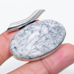 Natural Pinolith Gemstone 925 Sterling Silver Jewelry Pendant 1.38 n0d99