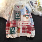 Talvine Uus Vintage Kampsun Y2K J&otilde;ulud Soe Pullover &Uuml;mmarguse kaelusega Pullover Naistele T&auml;navakunst Casual Harajuku L&otilde;tv Uusaasta Kampsun XL gray