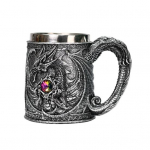 Roostevabast terasest &otilde;llekruus 600ml Retro tankard Kohvitass Teeklaas Keskaegne draakon Vaikkruus fantaasias&otilde;pradele B