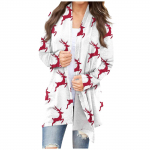 Naiste mood vabaaja j&otilde;ulutr&uuml;kis keskmise pikkusega kardigan-jakkmantel XXXL