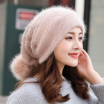 Villane m&uuml;ts Naiste talvine mitmek&uuml;lgne k&uuml;&uuml;likukarva m&uuml;ts Naiste talvine trendikas paksendatud soe kootud m&uuml;ts Armas barett naistele average size