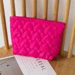 Mood Korea Suure Mahutavusega Kosmeetikakott Naised &Uuml;hev&auml;rviline S&uuml;damekujuline Tepitud K&auml;ekott Kaasaskantav Reisi Huulepulga Meigi S&auml;ilituskott