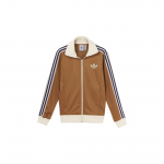 Adidas Originals Trefoil Br&auml;ndi Logo Prindiga Lukuga Klassikaline Kolme Triibuga Spordijakk Meeste Jakid Pruun IB3427 XS