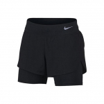 Nike 2-in-1 Jooksu- ja Fitnessl&uuml;hikesed P&uuml;ksid Keskmise V&ouml;&ouml;kohaga Pingutusn&ouml;&ouml;riga Naiste L&uuml;hikesed P&uuml;ksid Must AQ5421-010 M