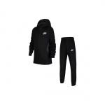 Nike logo prindiga kapuutsiga fliisist soe vabaaja spordidress Laste &uuml;likond Must CJ4342-010 XL