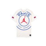 Jordan x Paris Saint-Germain Logoga T-s&auml;rk Valge/Kuninglik Sinine/Punane Meeste Streetwear BQ8384-100 M