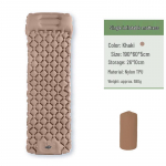 Jalapumbaga t&auml;ispuhutav matkamadrats sisseehitatud padjaga Single