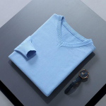 Pehme ka&scaron;miirist kampsun Meeste riided S&uuml;gis Talv Pullover &Auml;ri-vabaaja Alus V-kaelusega Kootud Villane Slim Fit Kudumid Meessoost M gray