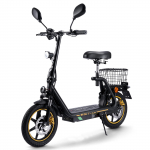 Twofish M5 ELITE-E Elektrijalgratas istme ja korviga EEC sertifitseeritud 14 rehv 500W mootor 48V13Ah aku maksimaalne kiirus 40km/h maksimaalne s&otilde;iduulatus 30km must