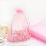 50 tk organza kinkekotid ehted kommikotid pulmasoovid kotid v&otilde;rgust kinkekotid 7cm*8.5cm roosa