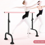 Must + Roosa Kaasaskantav Terasest Ballettitantsu Baar J&otilde;usaali Baar Kodune Fitness Vabaltseisev Reguleeritava K&otilde;rgusega + Kummist Imikupadja Alus 1,5-3,5M 1.5m