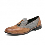 Brogue Loafers Meeste Slip On Kingad Tutt P&otilde;hjuslikud Nahast kingad Meeste H&auml;rrased Ametlik &Auml;ri Oxford Meestele Suured Meeste Korterid 42