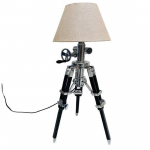 Nautical puidust statiivistatiiv teleskoobivarjuga kodudekoratiivsetele lampidele