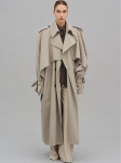 2025 Briti stiilis naiste eriti pikk beež v&ouml;&ouml;ga keep-trenchcoat Small khaki