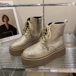 Moodsad luksuslikud kristallplatvormiga pahkluusaapad korterid naiste kingad talvised tossud 2025 trend disainer uued Chelsea saapad elegantsed Botas Mujer 35 kuld