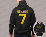 Ronaldo 7 Tr&uuml;kiga Huppar Retro Street Dressipluus Top S&uuml;gis Naistele Meestele Vabaaja Pullover Puuvillane Spordi Huppariga Meeste R&otilde;ivad Streetwear M white