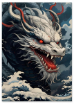 Plakat chiński smok 50x70 cm