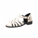 Naiste Lamedad Sandaalid &Uuml;mar Nina Pandlaga Rihm Kitsas Riba Kingad Naistele Kleit Rooma Retro &Uuml;hev&auml;rvilised Hingavad Zapatillas De Mujer 35 valkjas v&auml;rv