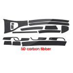 05-12 BMW 3. seeriale E90 E92 E93 Salongi liistude kleebised 5D s&uuml;sinikkiust stiilis black