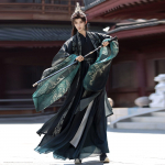 Hiina Wei ja Jini d&uuml;nastia stiilis Hanfu meestele ja naistele COSplay komplekt L must