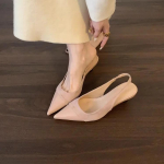Moodsad Terava Otsaga Nahast Faux Suede Spleissitud Naiste Kingad Elegantne Rihmaga Pandlaga Slingback Kitten-Kontsaga Mules Sandaalid Naistele 35 roosa