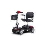 Trottinette &eacute;lectrique compacte &agrave; quatre roues pour une autonomie de 15 km, 300 W, ROUGE