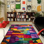 Geomeetriline Abstraktne Dekoratiivne Vaip Elutuppa P&otilde;hjamaade Stiilis Magamistoa Vaip Dekoor Kabinet Pehme Flanell M&auml;ngumatt Lastele 80*120cm brown
