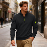 Meeste fliisist &uuml;markaelusega pullover fliisist &uuml;hev&auml;rvilise kapuutsiga ja fliisfliisist fliisjakiga XL must