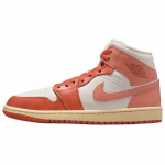 Air Jordan 1 Mid Sail Madder Root Naiste Tossud Roosa Musliin Hele-Madder-Root BQ6472-180 35.5