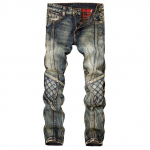 Meeste teksad Cargo p&uuml;ksid Splicing Denim p&uuml;ksid Biker K&otilde;rge kvaliteediga Meeste Sirge Vabaaja Disainer S&otilde;jav&auml;e Paljude mitme taskuga 38