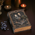 Vintage Tarot &ldquo;Armastajad&rdquo; Nahkp&auml;evik &ndash; K&auml;sitsi valmistatud servadega paberivihik 5&times;7 tolli
