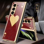 Luksuslik kattega k&otilde;ik-&uuml;hes &uuml;mbris Samsung Galaxy Z Fold 7 6 5 Fold5 jaoks, v&auml;rvitud karastatud klaasist p&otilde;rutuskindel kaitsev telefoni&uuml;mbris For Galaxy Z Fold5