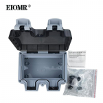 EIOMR IP66 Veekindel Tolmukindel Karbik 16A Topeltstandardi Pistikupesa Maandusega AC 110~250V V&auml;litingimustes Veekindel Karbik EL UK UN US Waterproof Box
