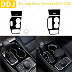 Jeep Grand Cherokee 2011- Tarvikud Klaverimust Plastikust Auto Sisek&auml;igukasti Tassihoidja Paneeli Liist Kleebis Modifikatsioon A LHD