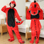 Loomakass Tiiger Kigurumi &Uuml;kssarvik Onesie T&auml;iskasvanud Teismelised Naiste Meeste Pidžaamad Naljakad Flanellist Soe Pehme Magamisriietus &Uuml;heosaline Jumpsuit Cosplay Kost&uuml;&uuml;m 100cm black