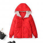 Naiste puuvillane polsterdatud jakk, l&uuml;hike Korea soe lahtine mood XXXL kollane