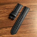 22MM 24MM s&uuml;sinikkiust nahast kellarihmaga Asenda Panerai nailonist kellarihm PAM441 PAM111Big Pilot k&auml;ev&otilde;ru tihvti pannal 24mm black buckle black