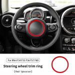 Auto rooliratta keskosa ringikujuline kate kleebis Mini Cooper F56 F55 F57 F54 F60 Clubman Countryman autotarvikutele punane